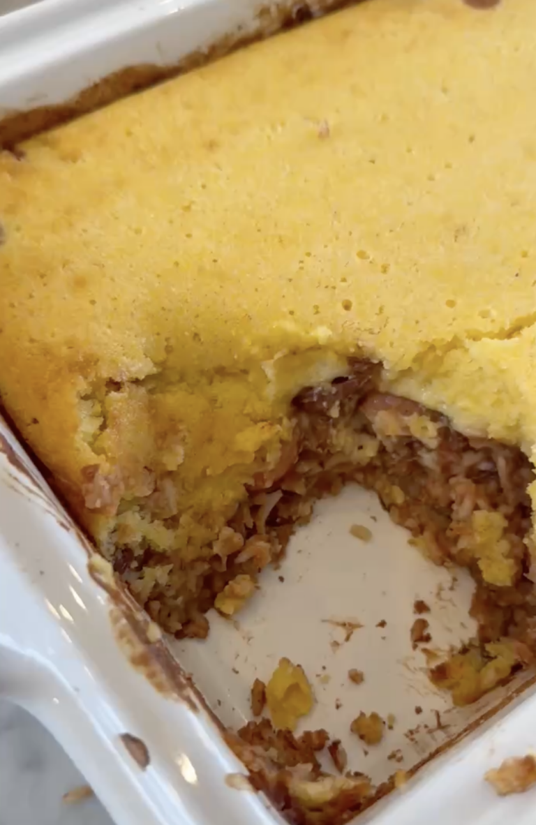 Red Beans and Rice Cornbread Casserole